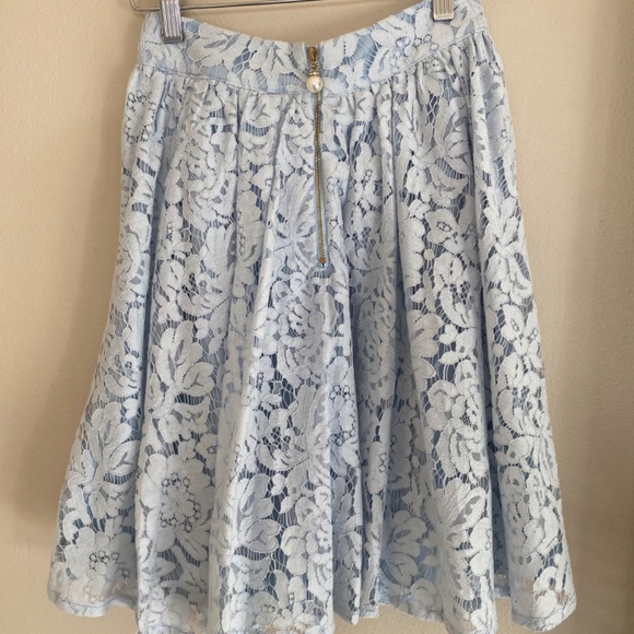 Chicwish Daydreamer Lace Top and Skater Skirt Set in Blue - Picture 4 of 4